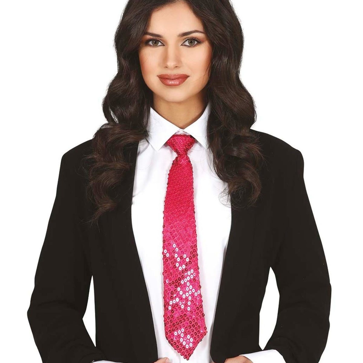 Fuchsia Sequin Tie
