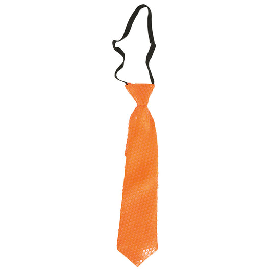 Orange Sequin Tie