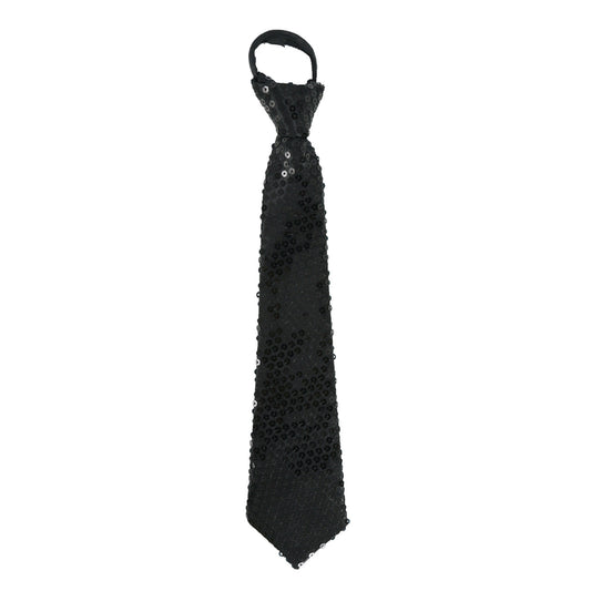 Black Sequin Tie
