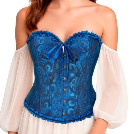 Blue Palace Corset with Bow