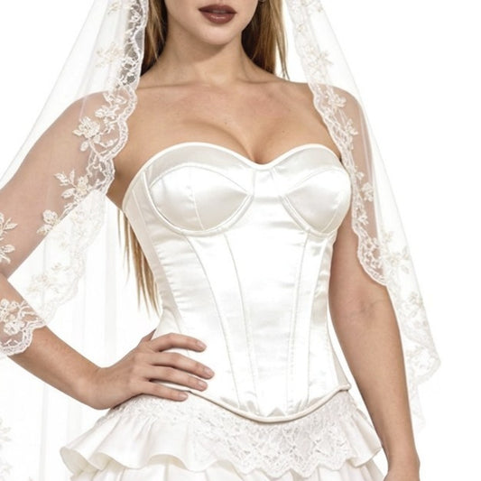 White Satin Corset