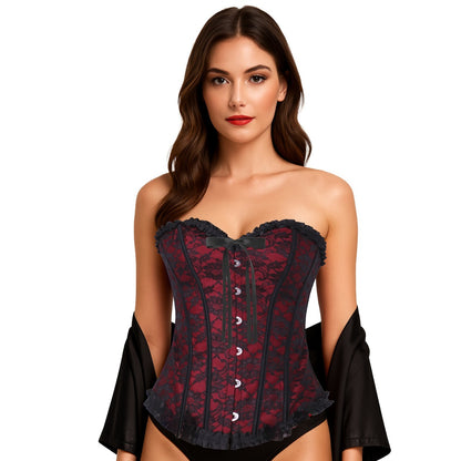 Burgundy Heart Corset