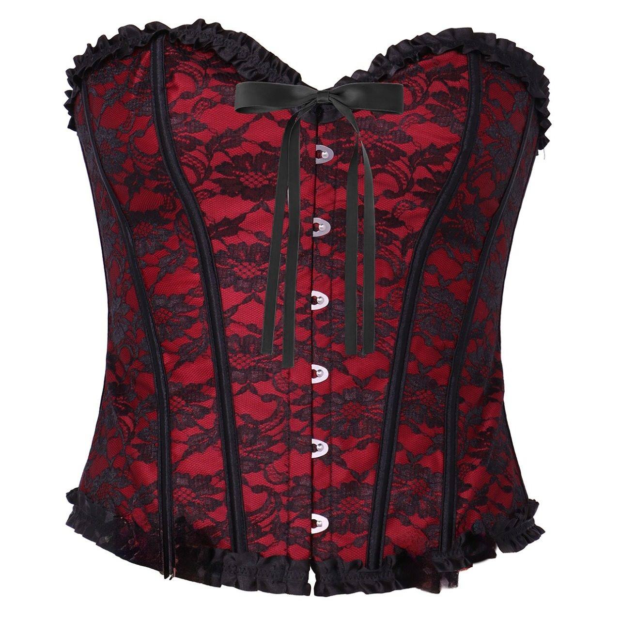 Burgundy Heart Corset