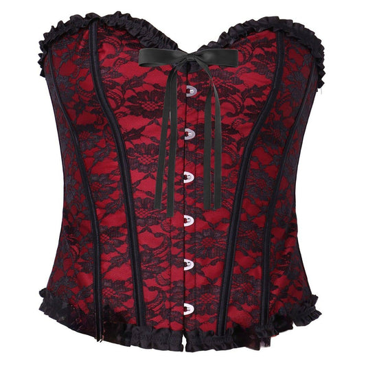 Burgundy Heart Corset