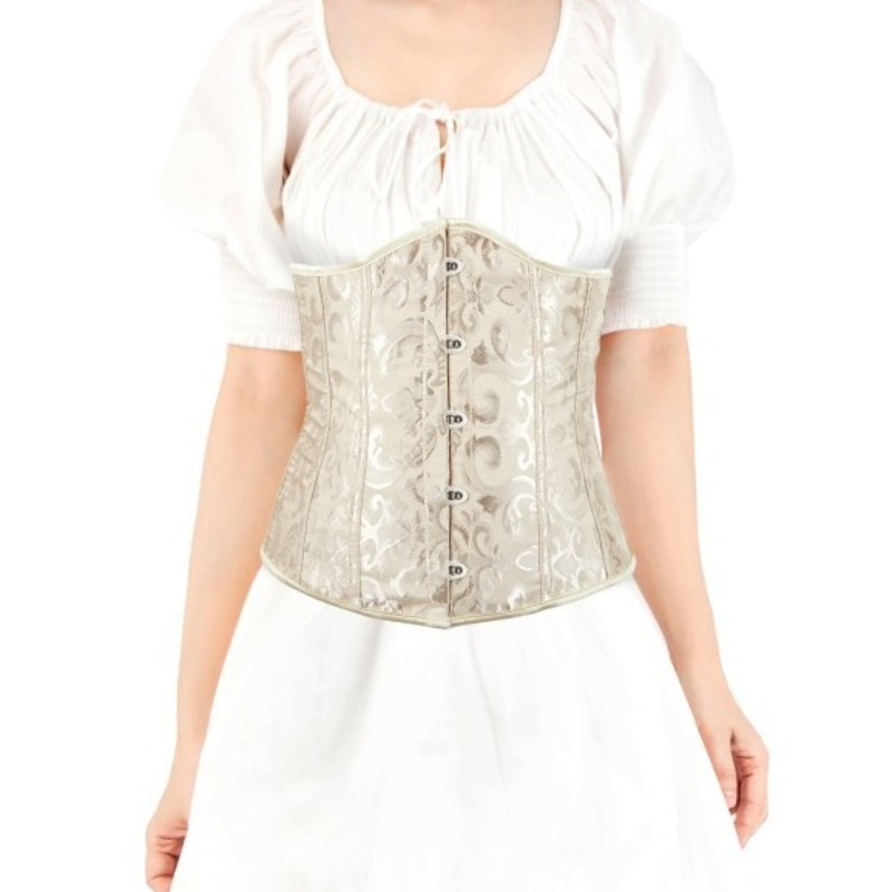 Beige Jacquard Corset