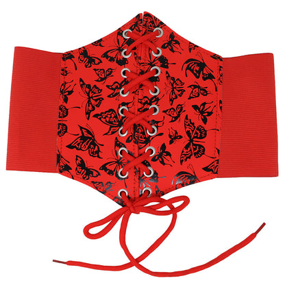 Red Butterflies Corset