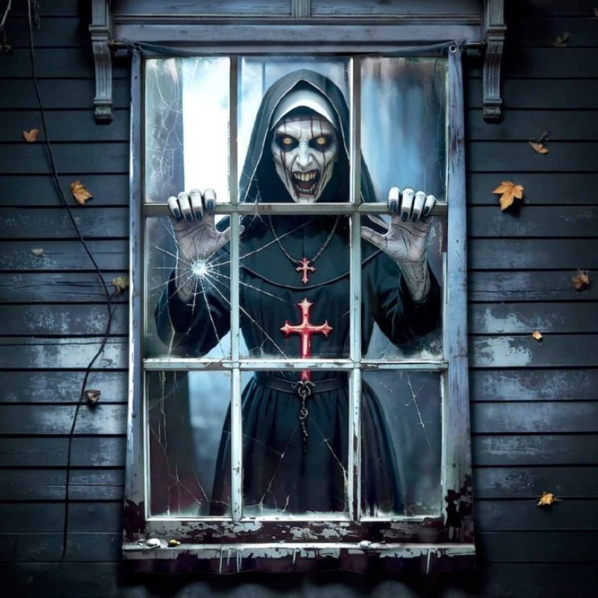 Halloween Nun Curtain