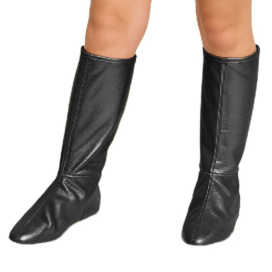 Kids Black Shiny Eco Boot Covers