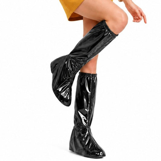 Black Shiny Boot Covers