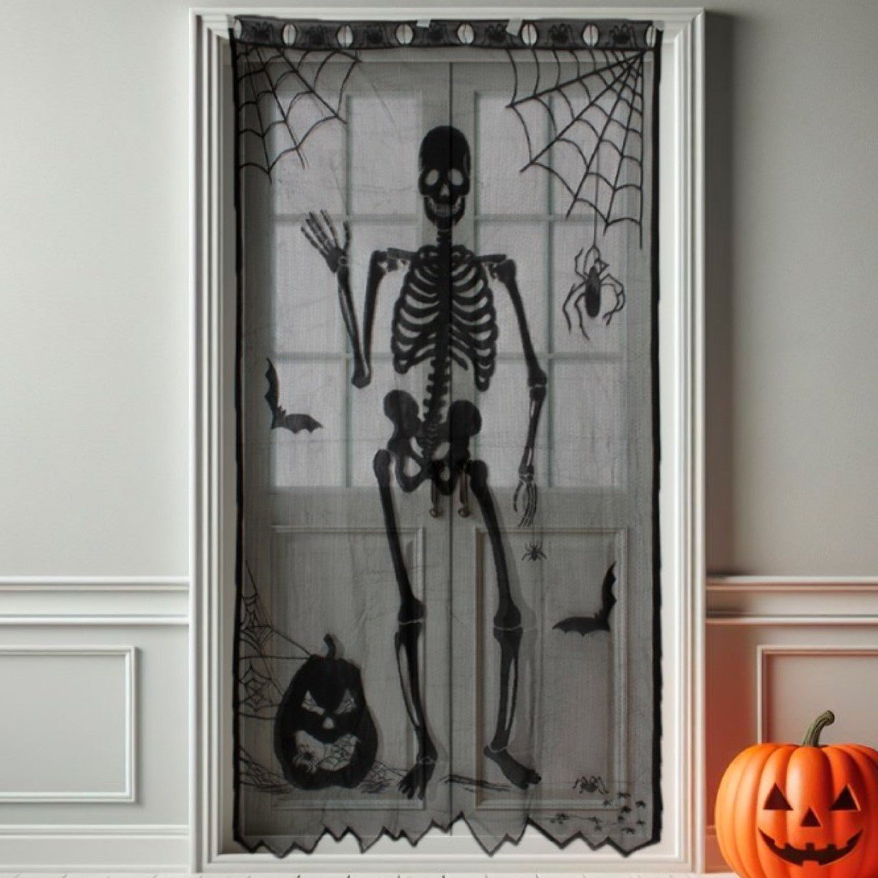Skeleton Door Curtain Cover
