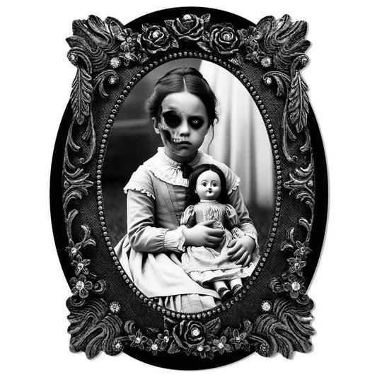 Adhesive Creepy Girl Portrait
