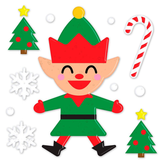 Christmas Elf Gel Decoration