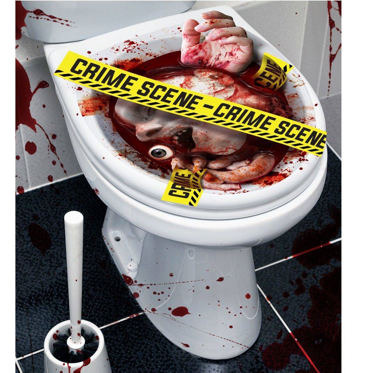 "CRIME SCENE" Toilet Decoration
