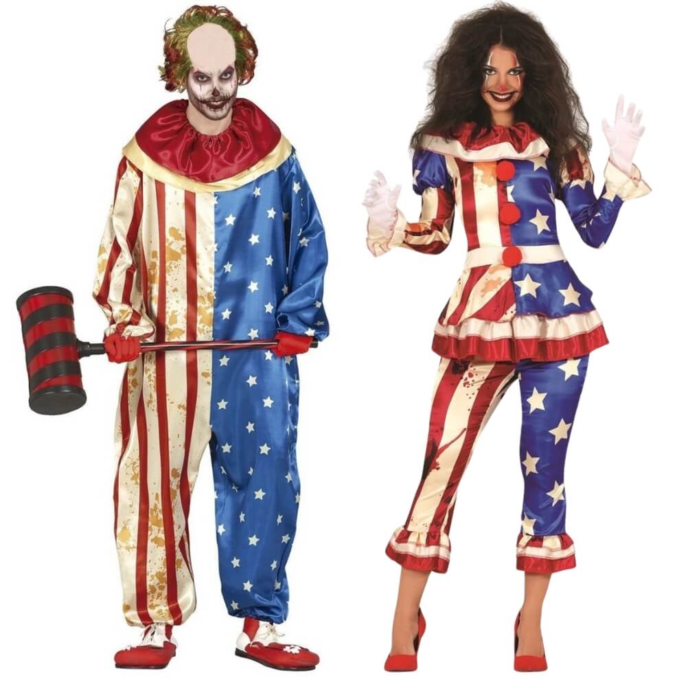 USA Killer Clown Couples Costumes