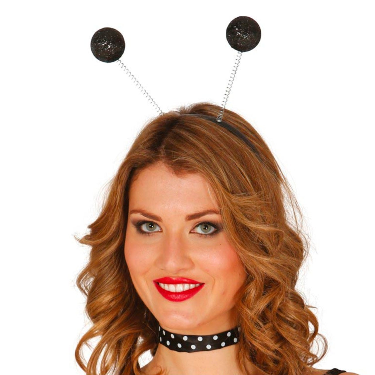 Black Glitter Ball Headband