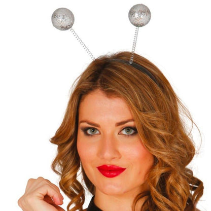 Silver Glitter Ball Headband
