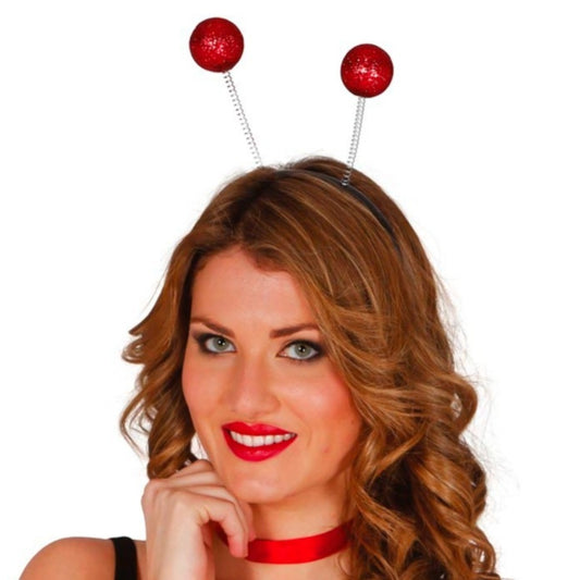 Red Glitter Ball Headband