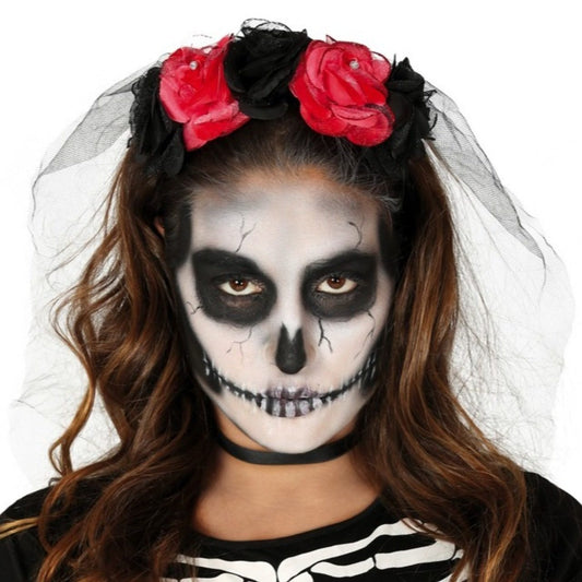 Two-Tone Catrina Headband with Veil