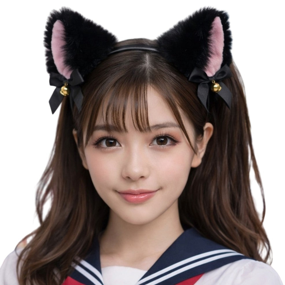 Cat Ears Headband with Bell