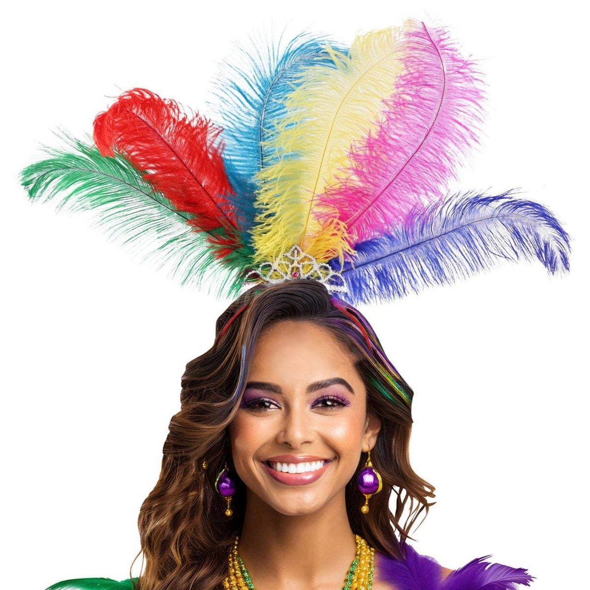 Rainbow Feather Headdress
