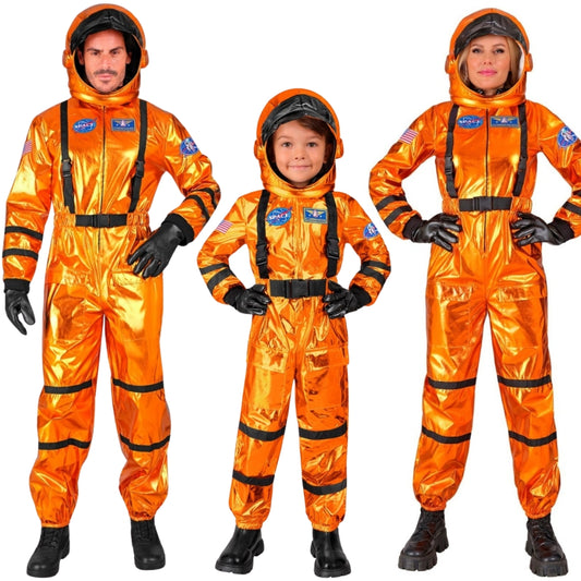 Orange Space Astronaut Group Costumes