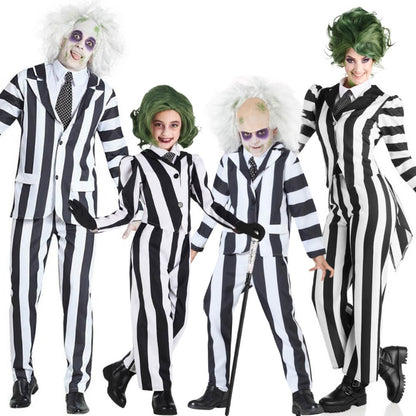 Striped Beetlejuice Group Costumes