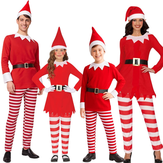 Disfraces en grupo de Elfos Traviesos de Navidad