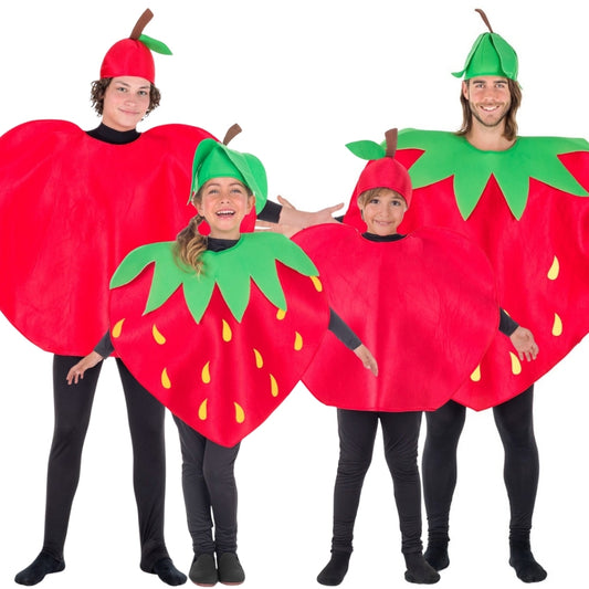 Disfraces en grupo de Frutas Rojas
