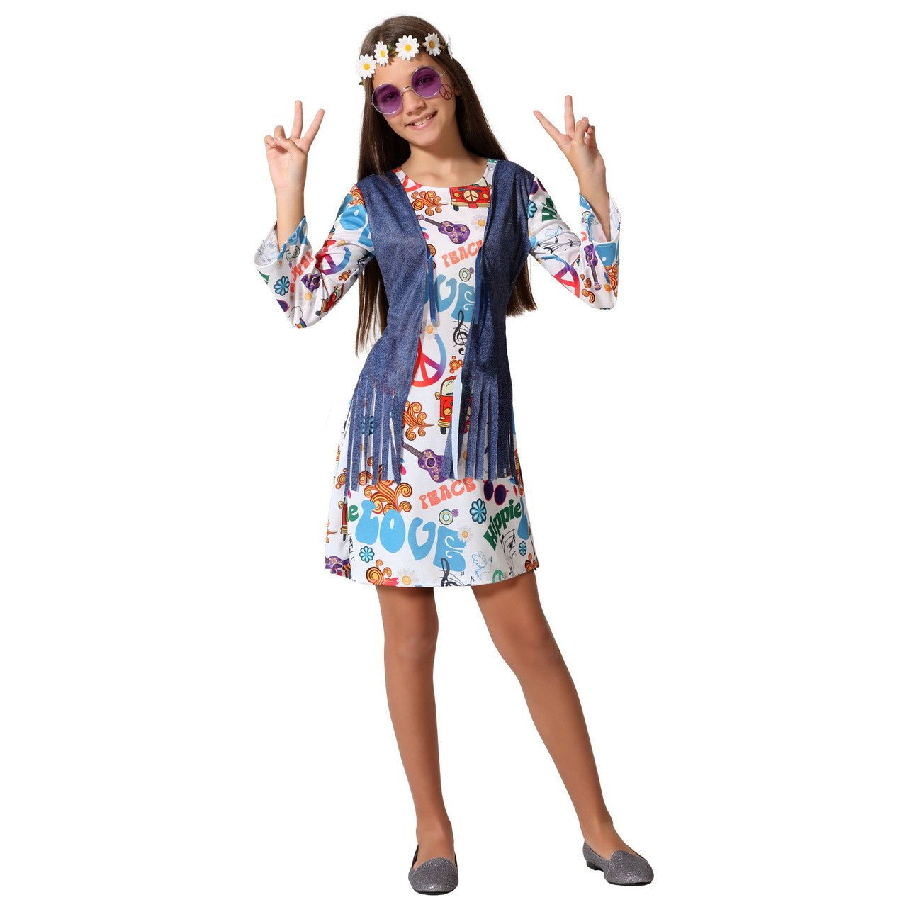 Multicoloured Hippie Group Costumes