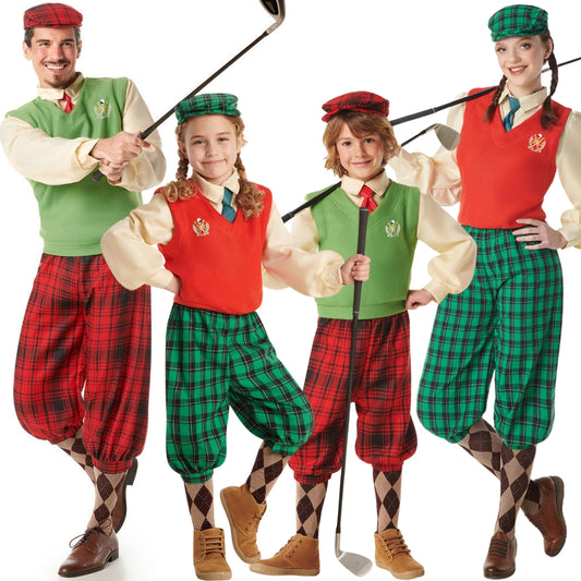 Tartan Golf Player Group Costumes