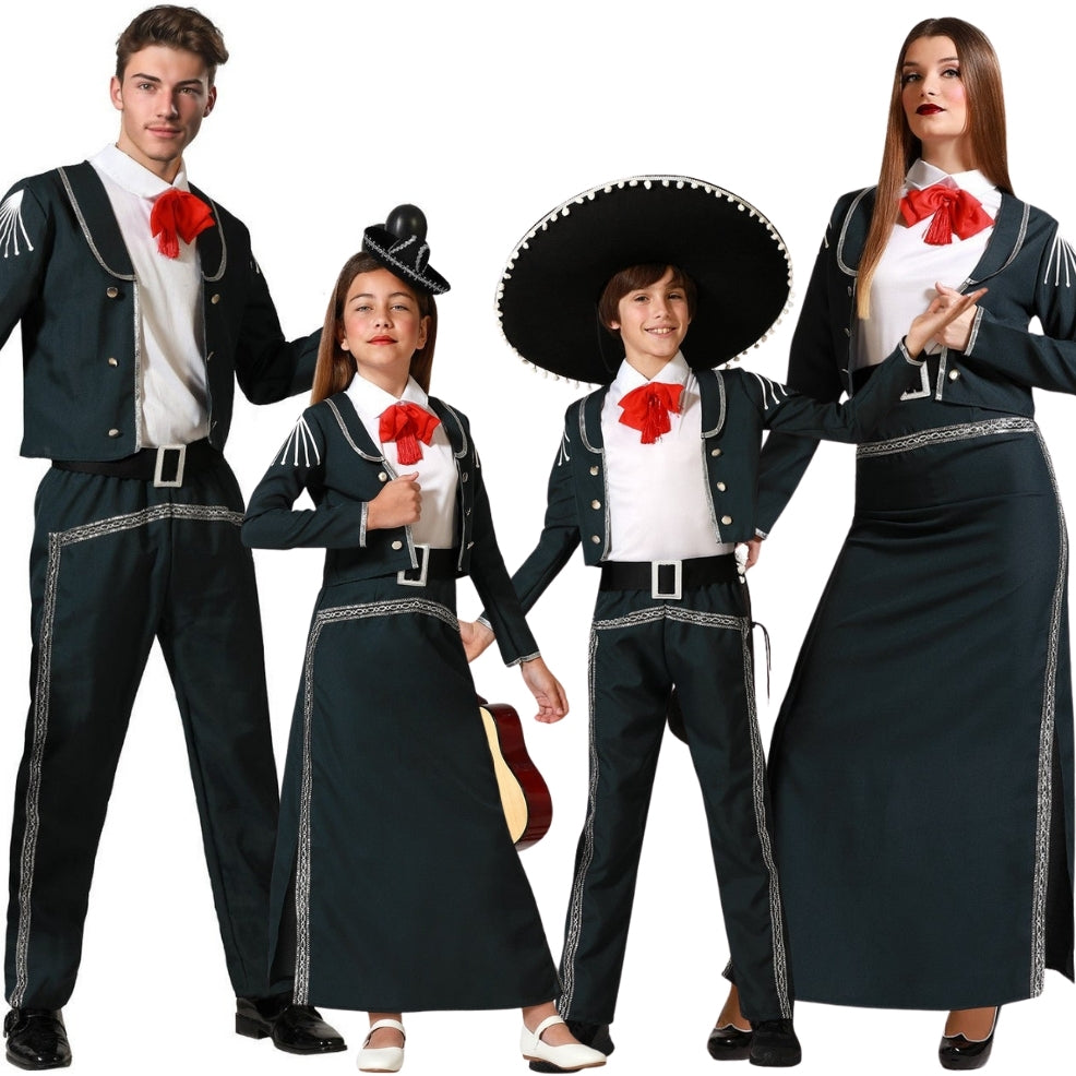Black Mariachi Group Costumes