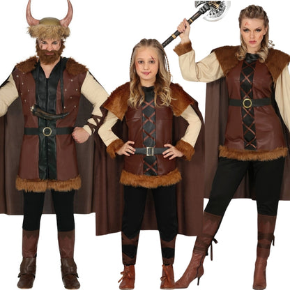 Brown Viking Group Costumes