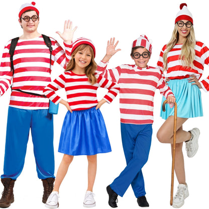 Striped Wally Group Costumes