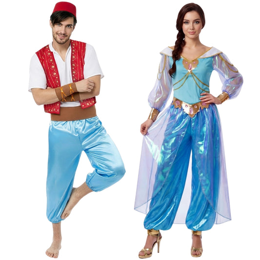Aladdin and Jasmine Arabian Couples Costumes