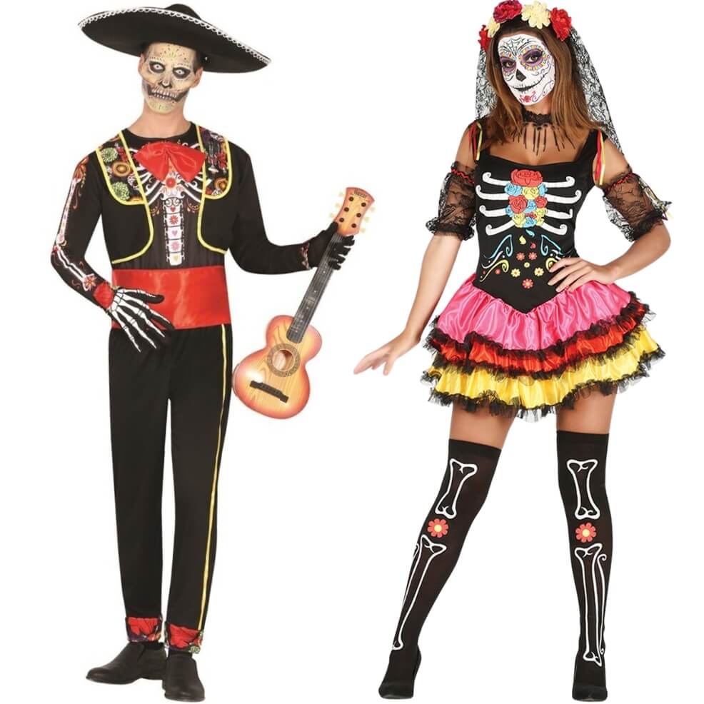 Mexican Catrina Couples Costumes