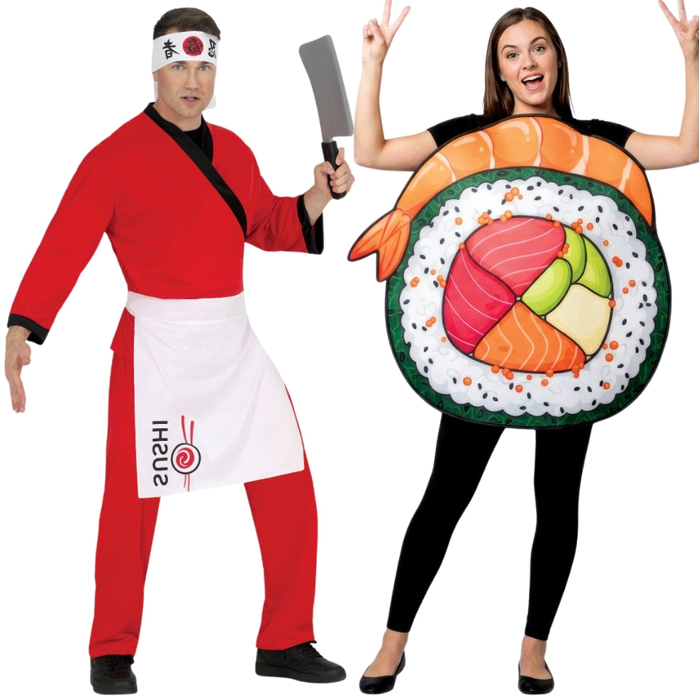 Chef and Sushi Couples Costumes