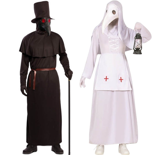 Plague Doctor and Nurse Couples Costumes