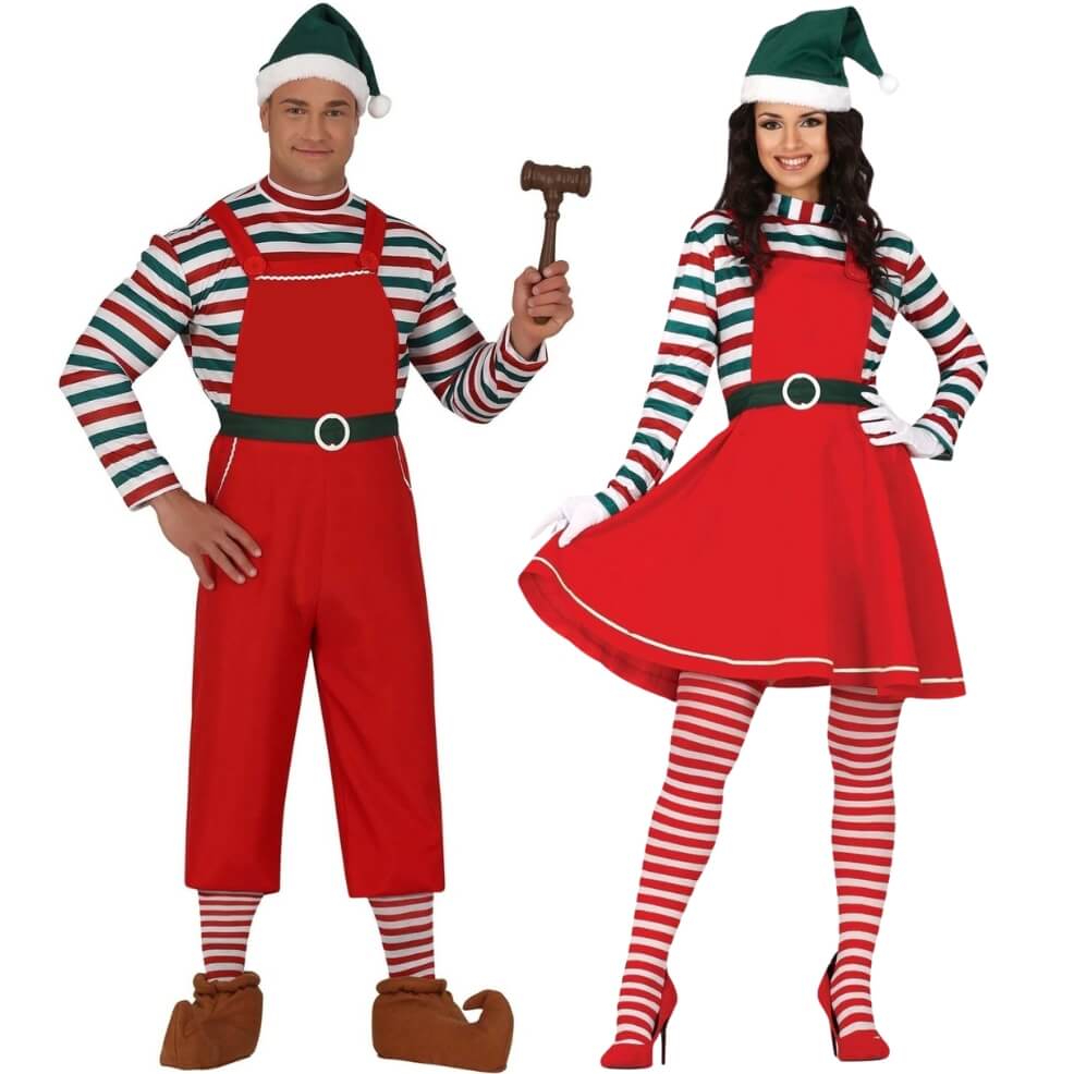Santa’s Helper Elf Couples Costumes