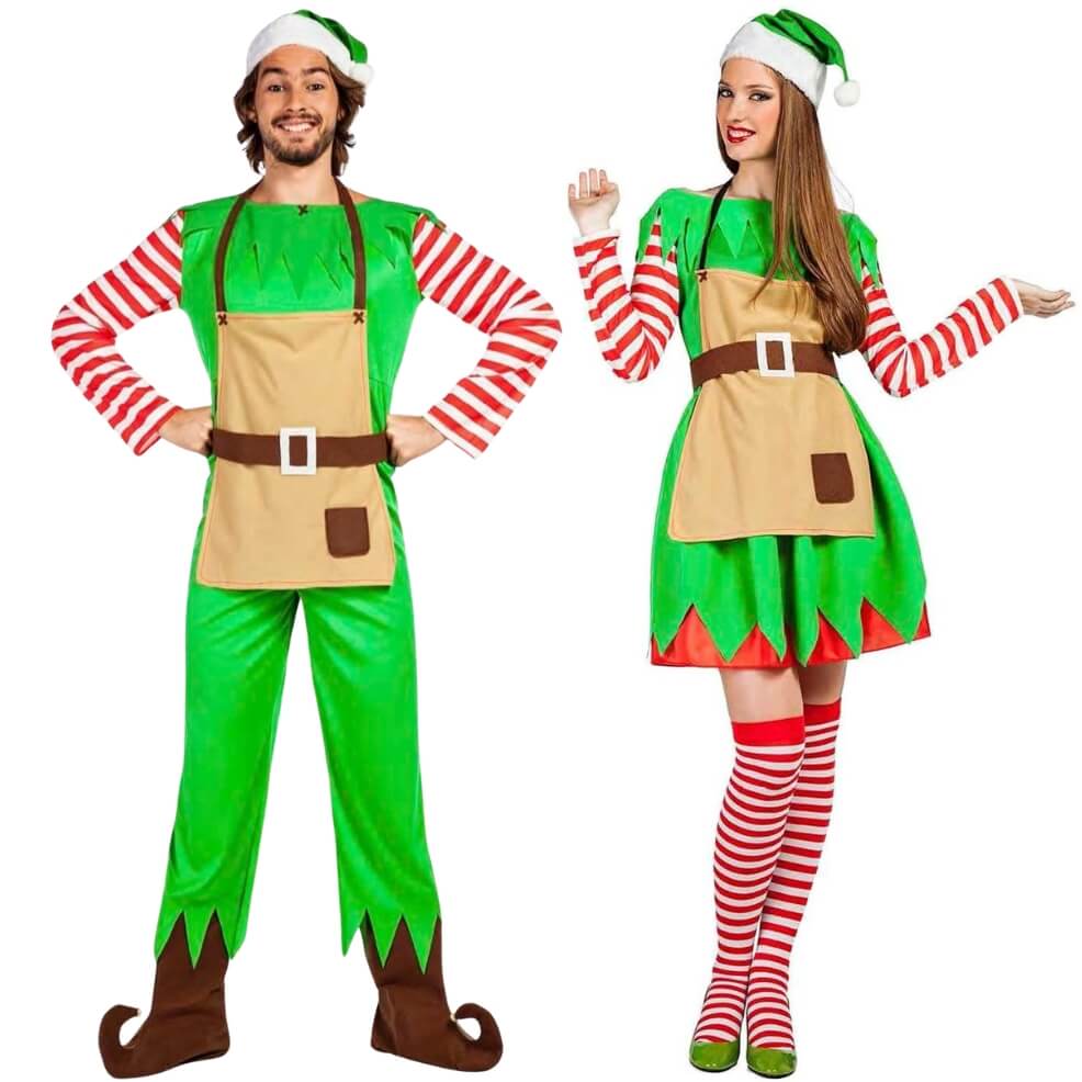 Claus Elf Couples Costumes