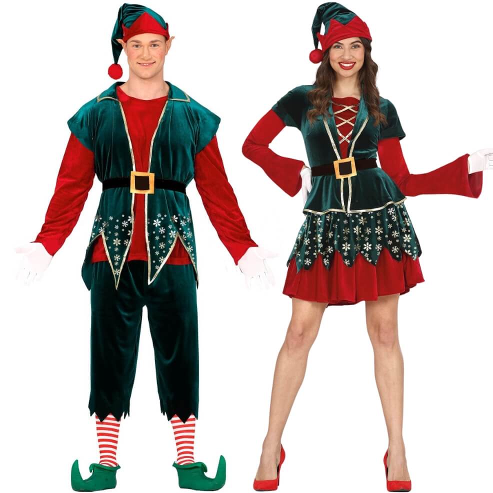 Snowflake Elf Couples Costumes