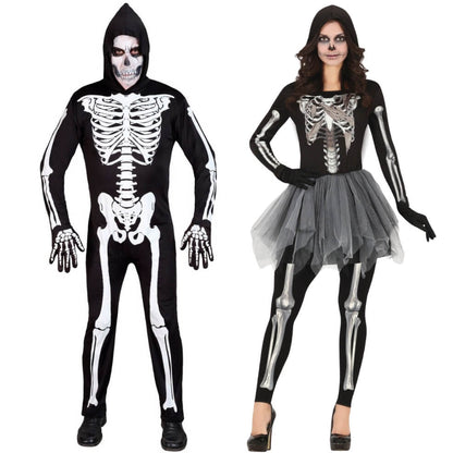 Hooded Skeleton Couples Costumes