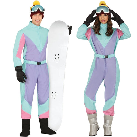 Blue Skier Couples Costumes