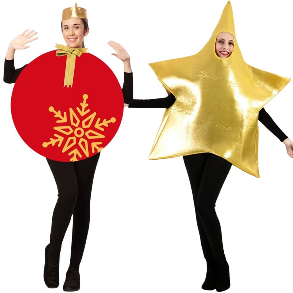 Star and Christmas Bauble Couples Costumes