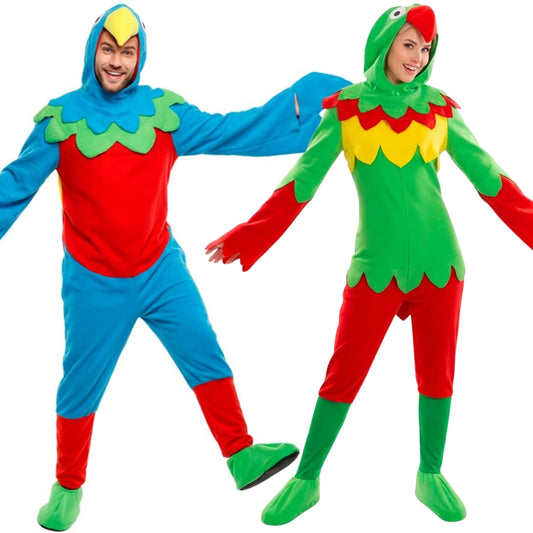 Disfraces en pareja de Loros Papagayos