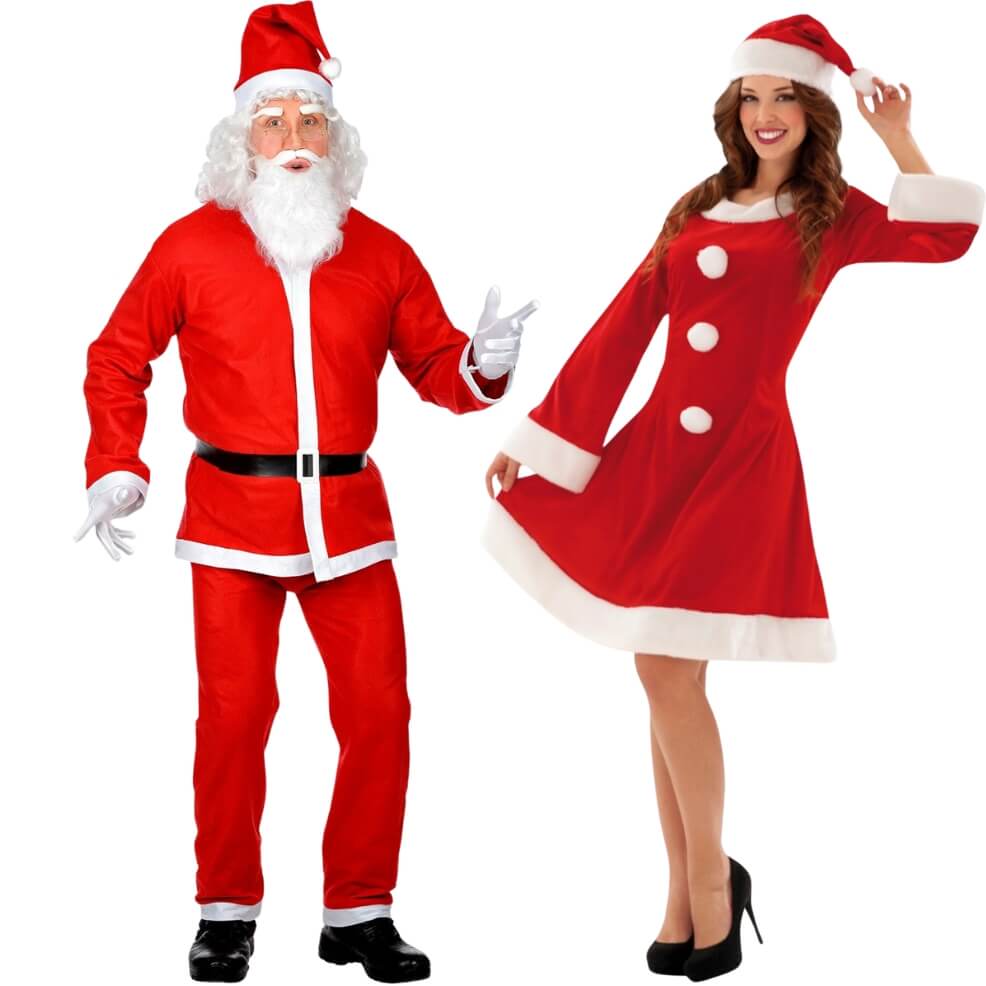 Basic Santa and Mrs Claus Couples Costumes