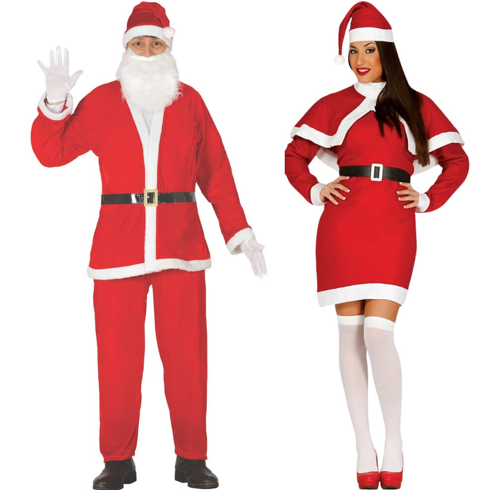 Budget Santa and Mrs Claus Couples Costumes