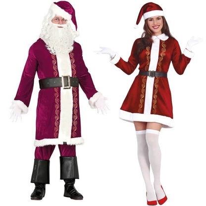 Elegant Santa and Mrs Claus Couples Costumes