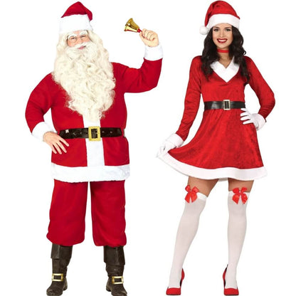 Red Santa and Mrs Claus Couples Costumes