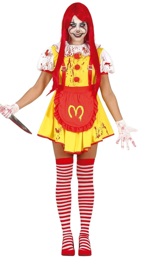 Disfraces en pareja de Payasos Burger Sangrientos