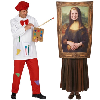 Disfraces en pareja de Pintor y Mona Lisa